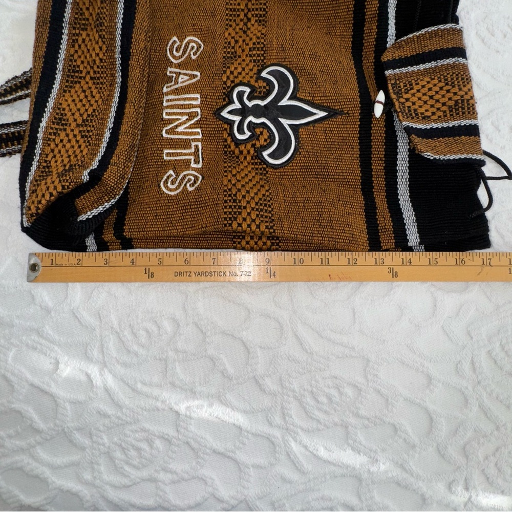 New Orleans Saints Falsa Rug Drawstring Backpack - Picture 6 of 8